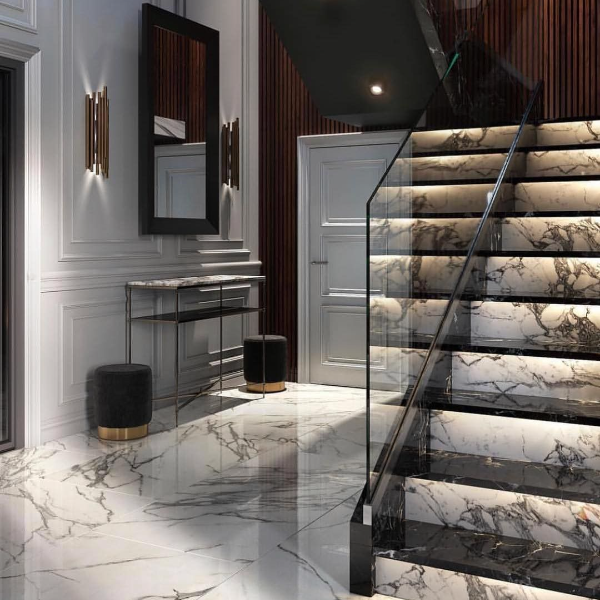 Tổng hợp mẫu đá ốp cầu thang đẹp